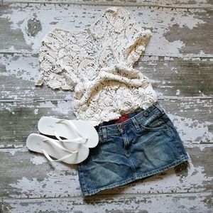 Crochet lace top